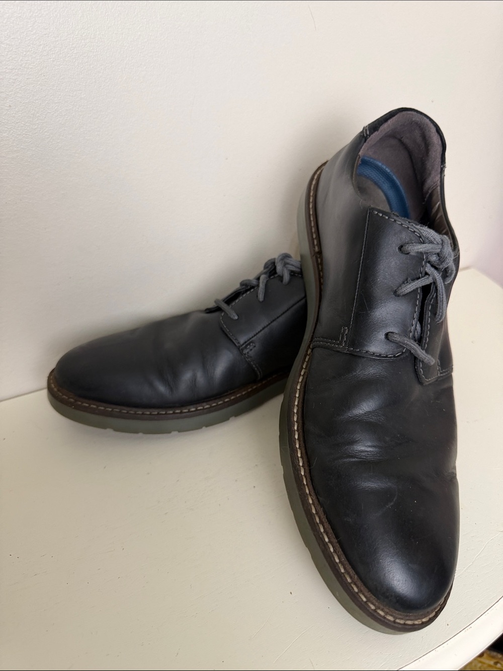 Clark’s Collection Men's Black Leather Casual Lace-Up Size: 9.5